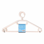 60x Plastic Kledinghangers - Kleerhangers - Kunststof Garderobe Hangers Voor Kledingrek/kledingkast 60 Stuks - Wit