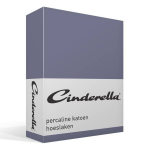 Cinderella Basic Percaline Katoen Hoeslaken - 100% Percaline Katoen - Lits-jumeaux (160x200 Cm) - Dark Blue - Blauw