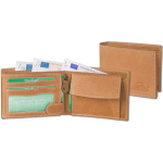 Woodland Heren Portemonnee Billfold Met Rfid Bescherming Leer Cognac - Bruin