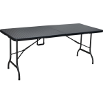 Erro Vouwbare Campingtafel - Wickerlook - Kunststof - Zwart