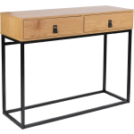 4Goodz Boras Sidetable Mdf / Metaal 100x35x80 Cm / Zwart - Bruin