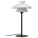 Dyberg Larsen Tafellamp Valby 40 Cm G9 Glas 5w Wit/zwart