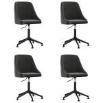 Vidaxl Eetkamerstoelen 4 St Fluweel Donker - Grijs