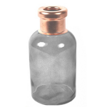 Non-branded Vaas Babet 21 X 10 Cm Glas/koper - Grijs