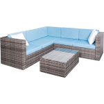 Feel Furniture - Wicker Corner Loungeset - Verona - Blauw