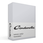 Cinderella Katoen-satijn Hoeslaken - 100% Katoen-satijn - Lits-jumeaux (200x220 Cm) - Light Grey - Grijs