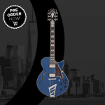 D'Angelico Deluxe SS LE Stairstep Sapphire semi-akoestische gitaar met koffer