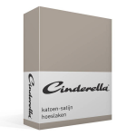 Cinderella Katoen-satijn Hoeslaken - 100% Katoen-satijn - Lits-jumeaux (160x200 Cm) - Taupe - Bruin