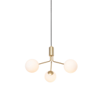 QAZQA Moderne hanglamp goud met opaal glas 3-lichts - Coby