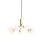 QAZQA Moderne hanglamp goud met opaal glas 7-lichts - Coby