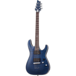 Schecter C-1 Platinum See Thru Midnight Blue Satin elektrische gitaar