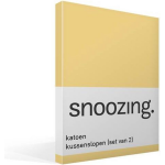 Snoozing Katoen Kussenslopen (Set Van 2) - 100% Katoen - 50x70 Cm - - Geel