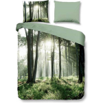 Snoozing Forest Flanel Dekbedovertrek - Lits-jumeaux (240x200/220 Cm + 2 Slopen) - Flanel - Green - Groen