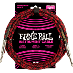 Ernie Ball 578897 braided instrument cable 3 meter rood