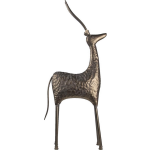 Clayre & Eef Decoratie Beeld Antilope 41*41*102 Cm Koperkleurig Metaal - Grijs