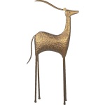 Clayre & Eef Decoratie Beeld 50*21*130 Cm Koperkleurig Metaal Antilope