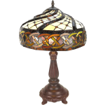 Clayre & Eef Tafellamp Tiffany Ø 34*58 Cm E27/max 2*60w 5ll-6136 - Bruin