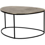 Clayre & Eef Bijzettafel 92*70*47 Cmkleurig Aluminium Side Table Tafeltjekleurig Side Table Tafeltje - Goud