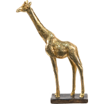 Clayre & Eef Decoratie Beeld Giraf 15*4*21 Cmkleurig, Bruin Kunststof Decoratief Figuur Decoratieve Accessoires - Goud