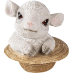 Clayre & Eef Decoratie 12*12*12 Cm Kunststof Schaap Decoratief - Beige