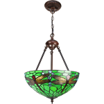 Clayre & Eef e Hanglamp Tiffany Ø 31*155 Cm E27/max 2*60w 5ll-9336gr - Groen