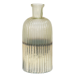 Clayre & Eef Decoratie Vaas Ø 10*22 Cmkleurig Glas Decoratie Potkleurig Decoratie Pot - Goud