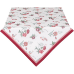 Clayre & Eef Tafelkleed 100*100 Cm 100% Katoen Bloemen Evf01 - Rood