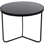 Clayre & Eef Bijzettafel Ø 60*45 Cm Aluminium Rond Side Table Tafeltje Side Table Tafeltje - Zwart