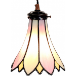 Clayre & Eef Hanglamp Tiffany Ø 15*115 Cm E14/max 1*40w 5ll-6196 - Roze