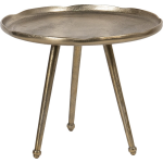 Clayre & Eef Bijzettafel Ø 59*45 Cmkleurig Aluminium Rond Side Table Tafeltjekleurig Side Table Tafeltje - Goud