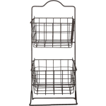 Clayre & Eef Opbergrek Manden 25*25*57 Cm Ijzer Keukenrek Rek - Bruin