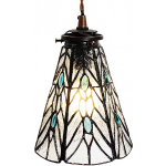 Clayre & Eef Transparente Hanglamp Tiffany Ø 15*115 Cm E14/max 1*40w 5ll-6197