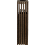 Clayre & Eef Windlicht 14*14*54 Cm Hout Kaarsenhouder - Bruin