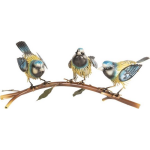 Clayre & Eef Decoratie Vogels Op Tak 43*21*17 Cm Meerkleurig Ijzer Vogels 6y3542