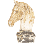 Clayre & Eef Decoratie Paard 23*15*35 Cmkleurig Kunststof Paard 64362 - Beige