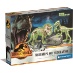 Clementoni Jurassic World - Archeoloog Kit - Triceratops + Velociraptor
