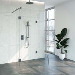 TAPO Creative inloopdouche 3 delig 120x90 breedte kleine zijwand 30 gunmetal