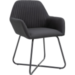 Vidaxl Eetkamerstoelen 2 St Stof - Zwart