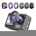 AT-S81ER 4K Ultra HD action camera IPS Wifi en remote+ Sony lens + 5 lensfilters