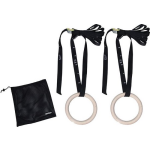 Tunturi Crossfit Ringen Gymnastic Rings 23 Cm Inclusief Riem Blank/zwart