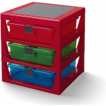 Lego - Iconic Opbergrek Met 3 Lades - - Rojo