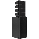 RCF SUB 8008-AS met gestapelde HDL 6-A line array