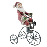 Clayre & Eef Decoratie Kerstman 20*10*26 Cm Meerkleurig Polyresin / Ijzer Kerstman 6pr1244