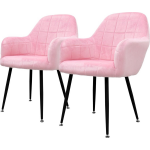 Set Van 2 Eetkamerstoelen,, Met Rugleuning En Armleuningen - Rosa