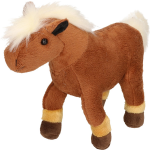 Pluchee Veulen Paarden Knuffel 26 Cm Speelgoed - Knuffel Boederijdieren - Bruin