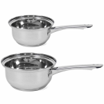 Set Van 2x Rvs Steelpannen/sauspannen Manhattan 18 En 14 Cm - Steelpannen - Silver