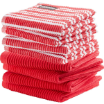 DDDDD Combiset Vaatdoek Basic (4 Stuks) + Classic (4 Stuks) - - Rood