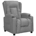 Vidaxl Fauteuil Verstelbaar Kunstleer - Grijs
