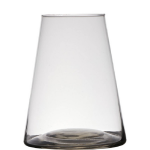 Transparante Home-basics Vaas/vazen Van Glas 20 X 16 Cm Donna - Vazen