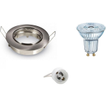 BES LED Led Spot Set - Aigi - Osram Parathom Par16 940 36d - Gu10 Fitting - Dimbaar - Inbouw Rond - Mat Chroom - 3.7w -